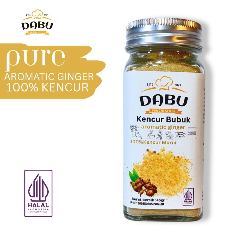 

Kencur Bubuk Murni 100% AROMATIC GINGER DABU-bubuk rempah murni