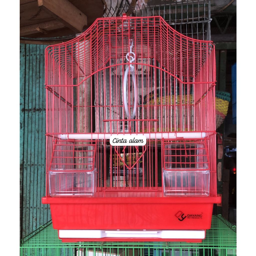 Sangkar besi burung parkit, kenari, lovebird