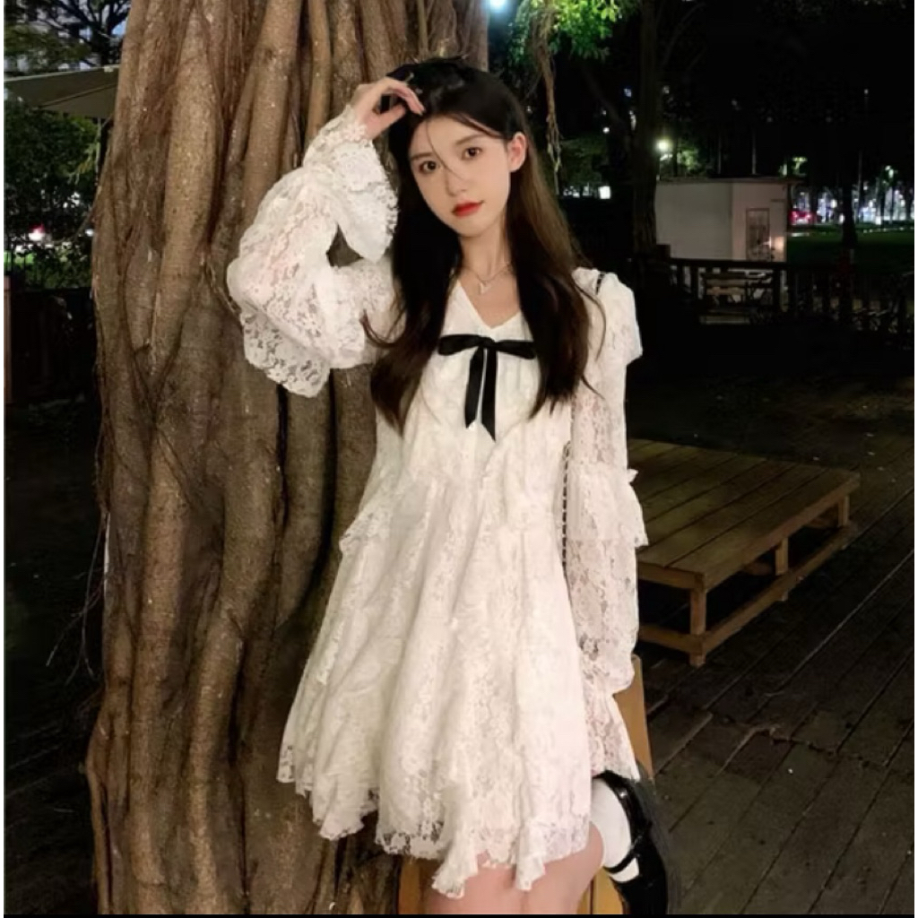 BLOUSE BROKAT RUFFLE free rok random