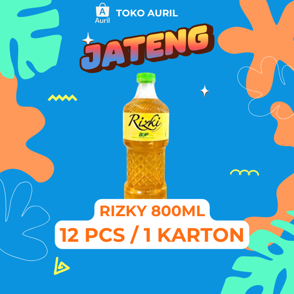 

[PAKET RIZKI 1 KARTON/KRAT] MINYAK RIZKI BOTOL 800ML 1 KRAT/KARTON MURAH