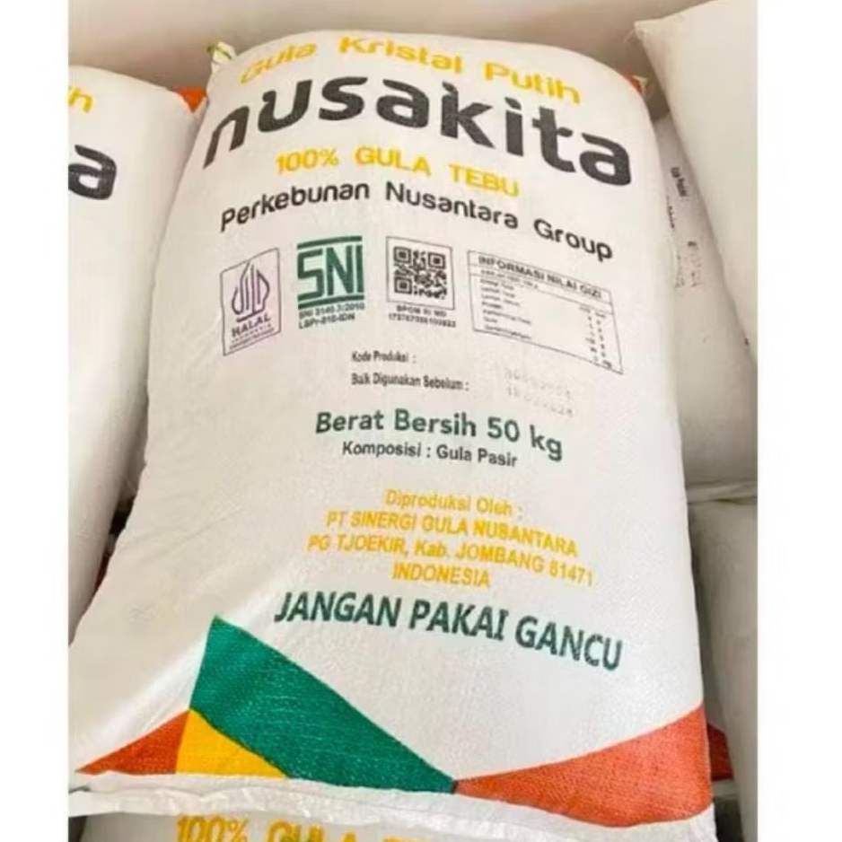 

gula los 50kg merk raja gula / nusa kita