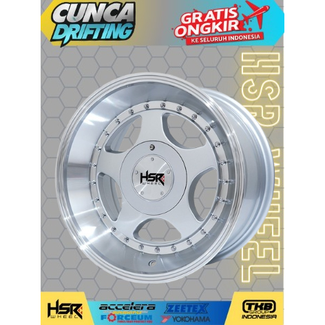 velg celong R15 velg hsr ring 15 model celong lebar 7/8 baut 4 for city yaris mobilio brio