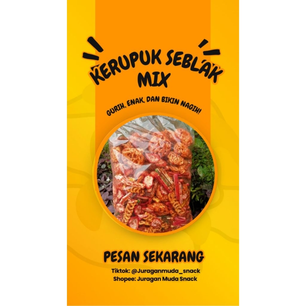 

Seblak Mix Viral, extra pedas bumbu melimpah