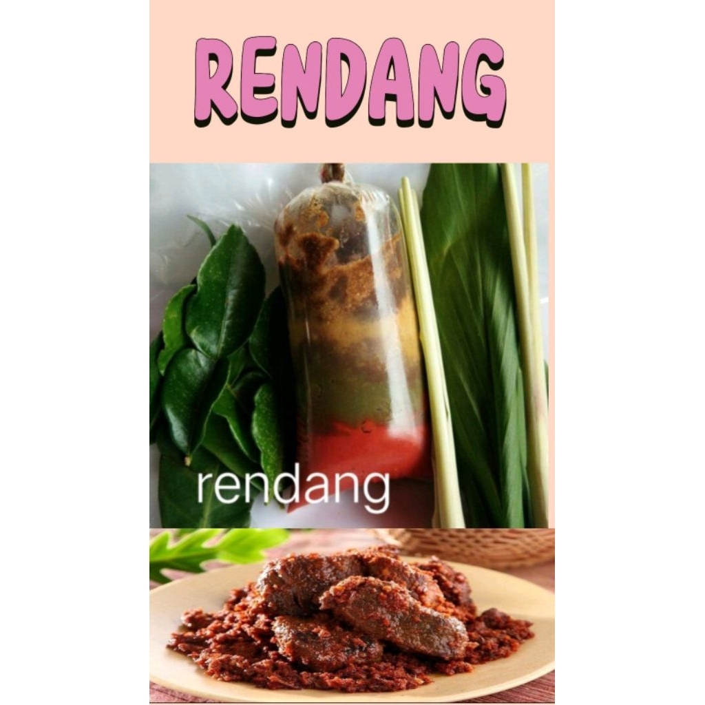 

Bumbu giling untuk Rendang daging 250gr 50gr 1kg