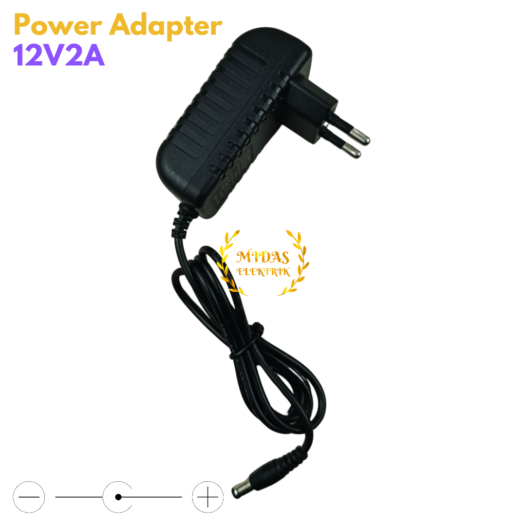 Power Adapter Supply AC/DC Adaptor 12 Volt 2 Ampere