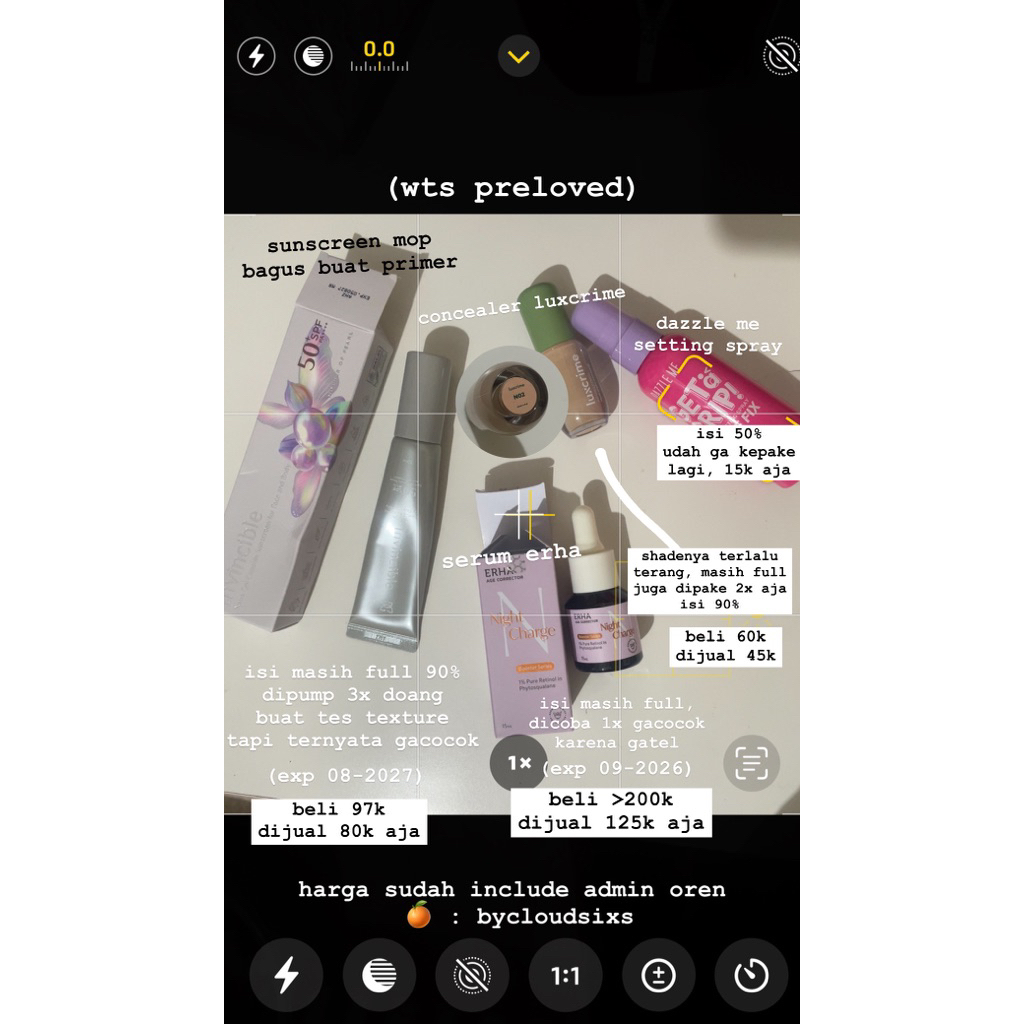 PRELOVED SKINCARE ERHA MOP SUNSCREEN