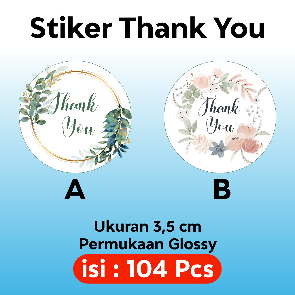 

Stiker Thank You Bingkai Bunga