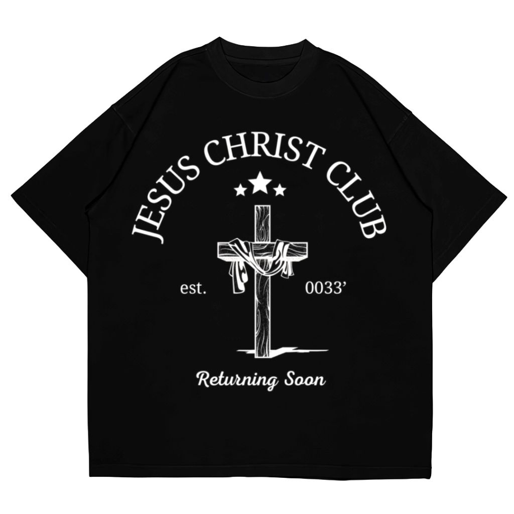 KAOS jesus club "CHRIST" | T-SHIRT Vintage kalcer| COMBED PREMIUM UNISEX