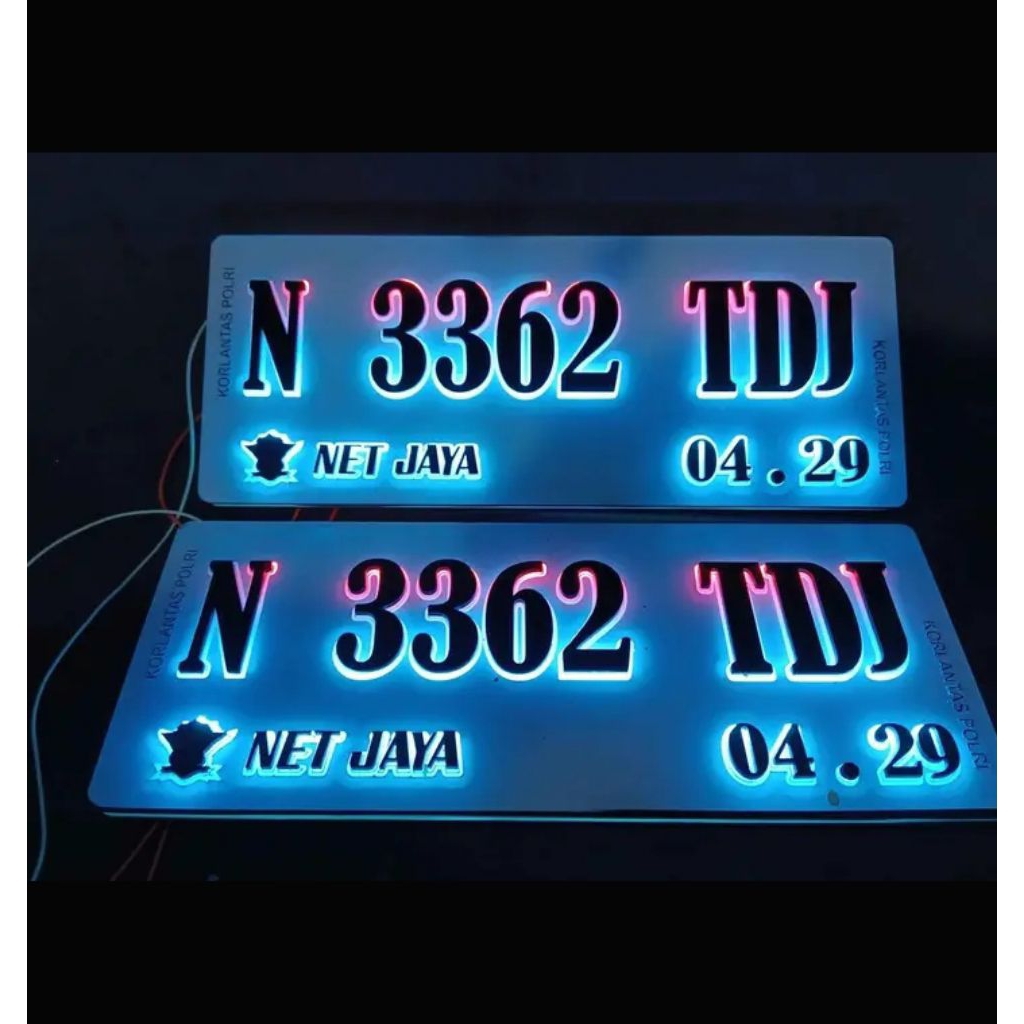 Plat Nomor Motor Nyala Timbul