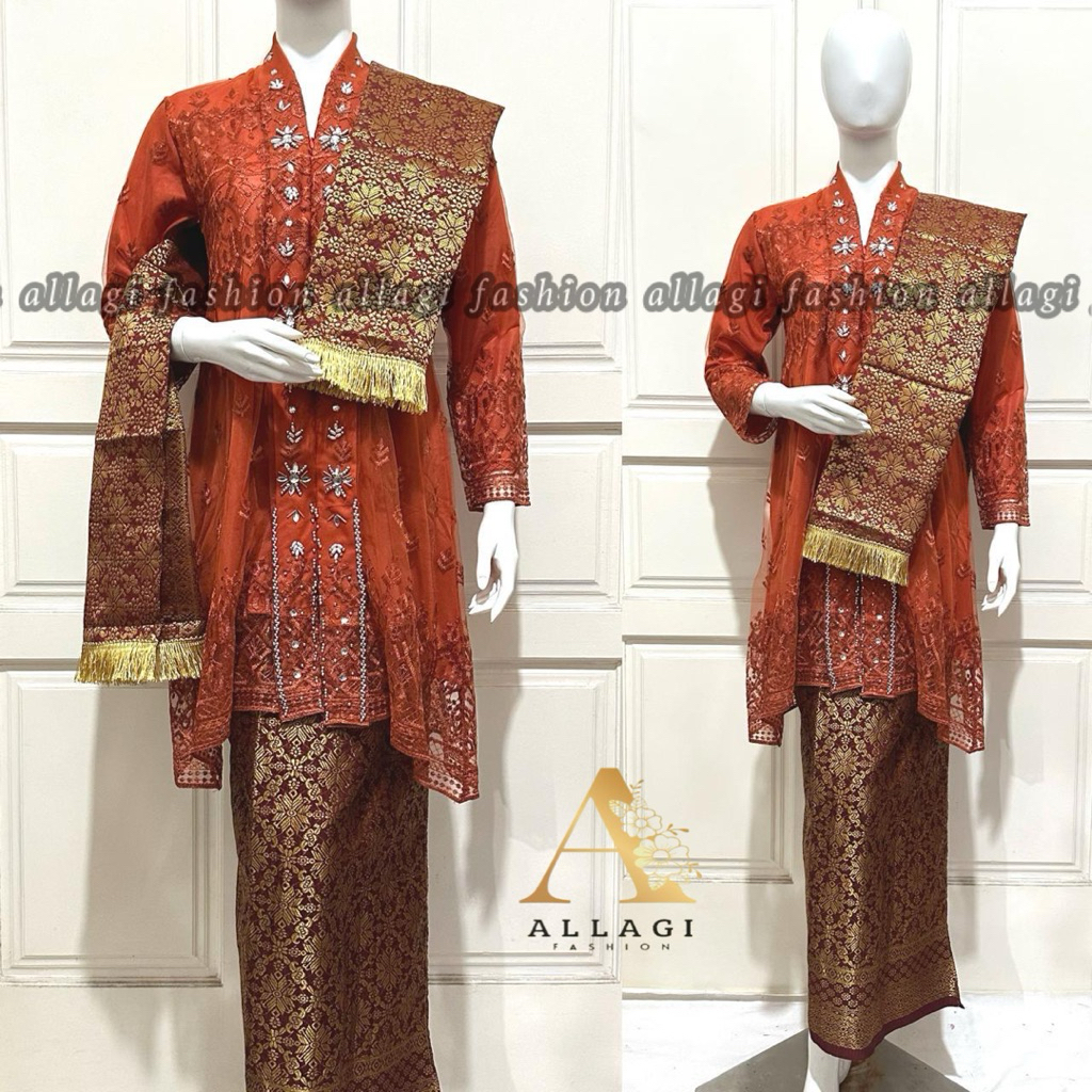 Set Kebaya Kurung Melayu - Kebaya Melayu Modern - Kebaya Payet Modern - Kebaya Tunik Modern