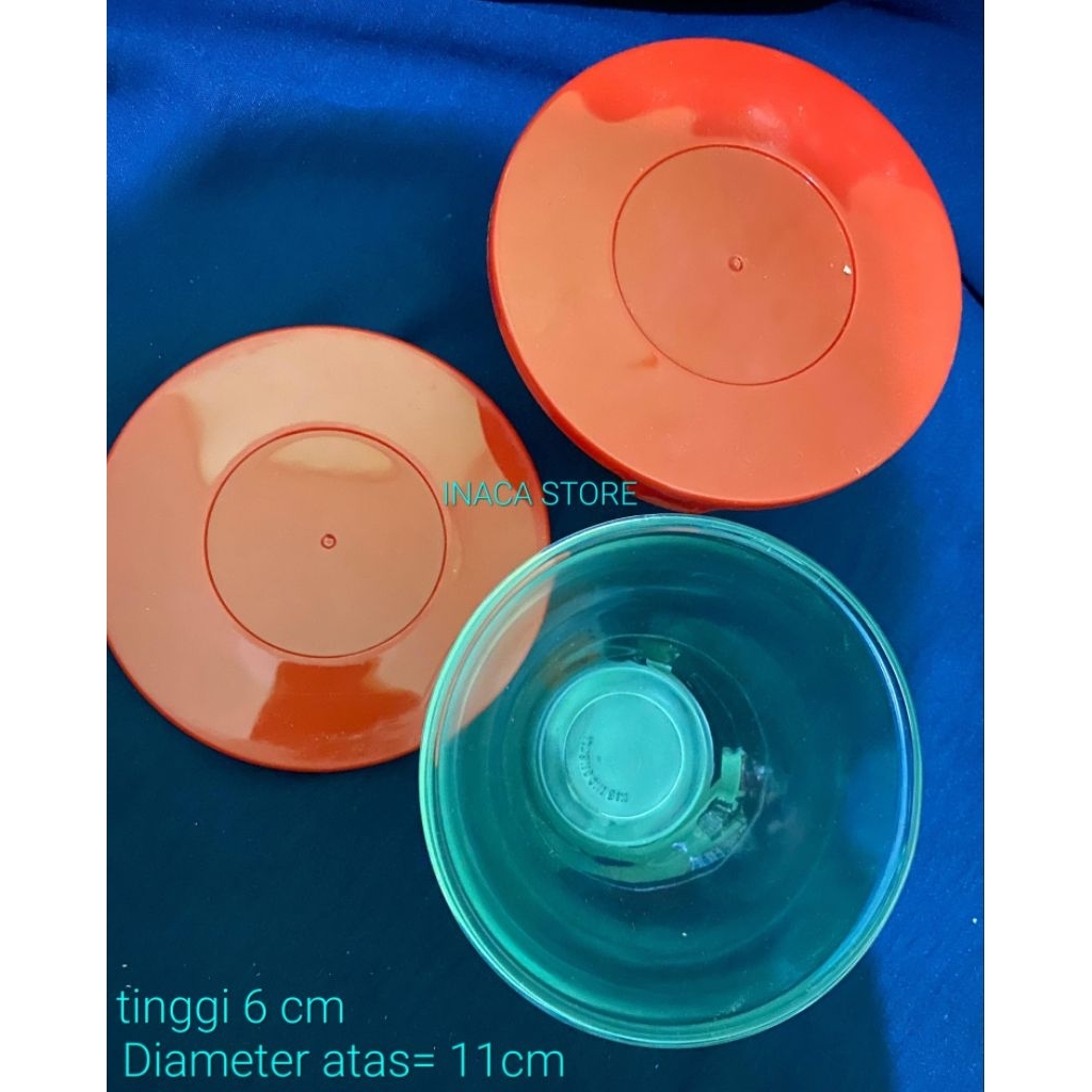 MANGKOK KACA TUTUP PLASTIK UKURAN SEDANG - MANGKOK MPASI - MANGKOK SALAD