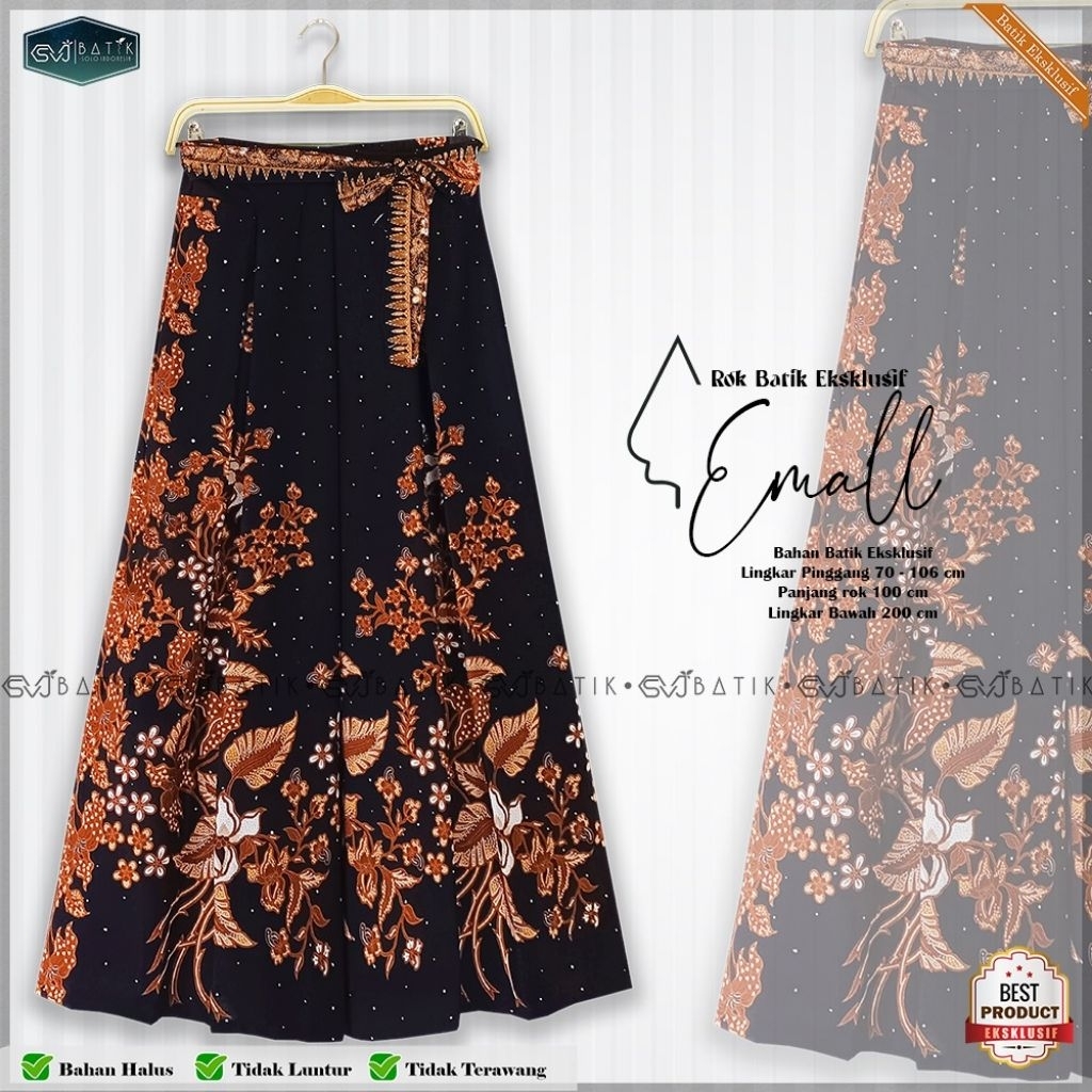 ROK RORO BLACK ROK BATIK SOGAN ROK KLOK PANJANG SKIRT PANJANG ROK JUMBO ROK BATIK CLASIC ROK KATUN