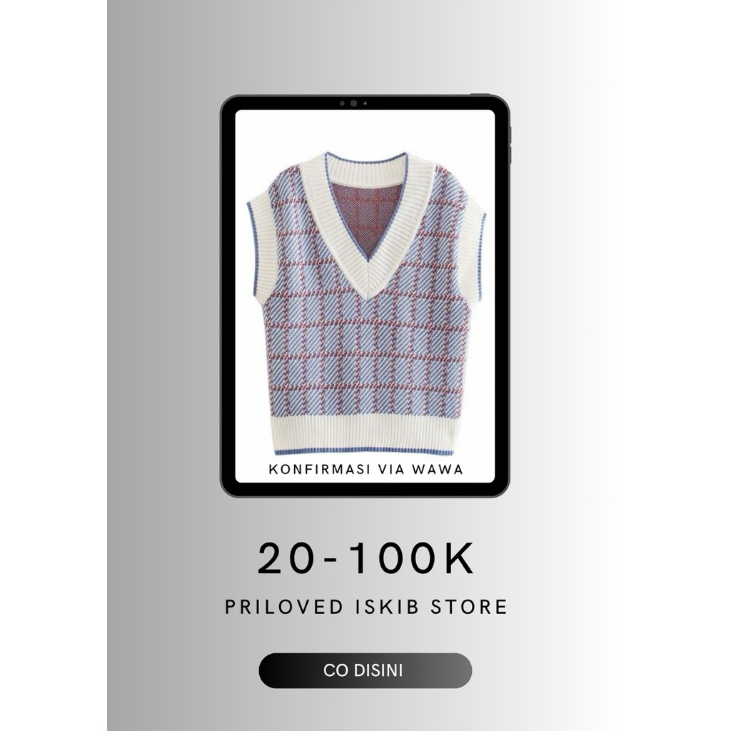 Priloved atasan wanita vest kaos