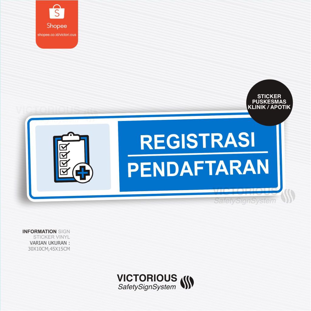 

Sticker Information Sign Rambu Registrasi | Pendaftaran