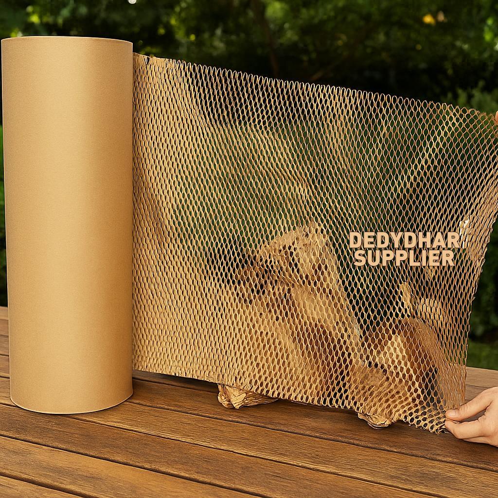 

Honeycomb Kraft Paper Roll / Bubblewrap Kertas Eco Friendly / Packaging Ramah Lingkungan / Bouquet Wrapping Paper