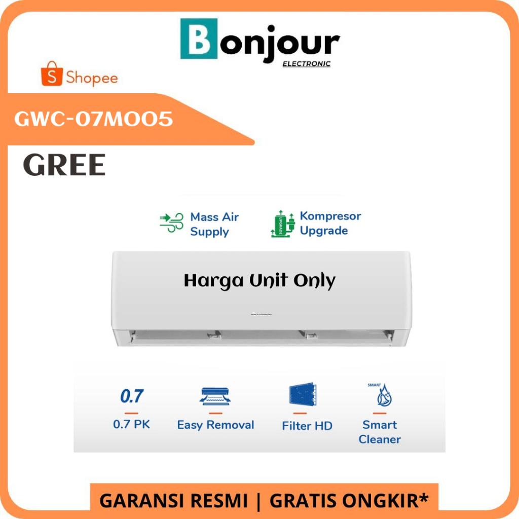 AC GREE Standart 3/4 PK GWC-07MOO5 Gree 0.75 PK GWC 07MOO5 Freon R32