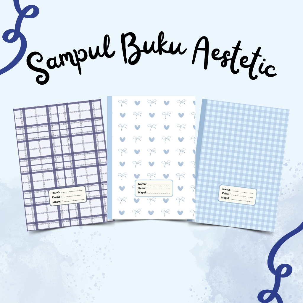 

[TERMURAH] Sampul Buku Estetik/ Sampul Buku BIGBOSS Campus Boxy SIDU KIKI - Biru/Blue
