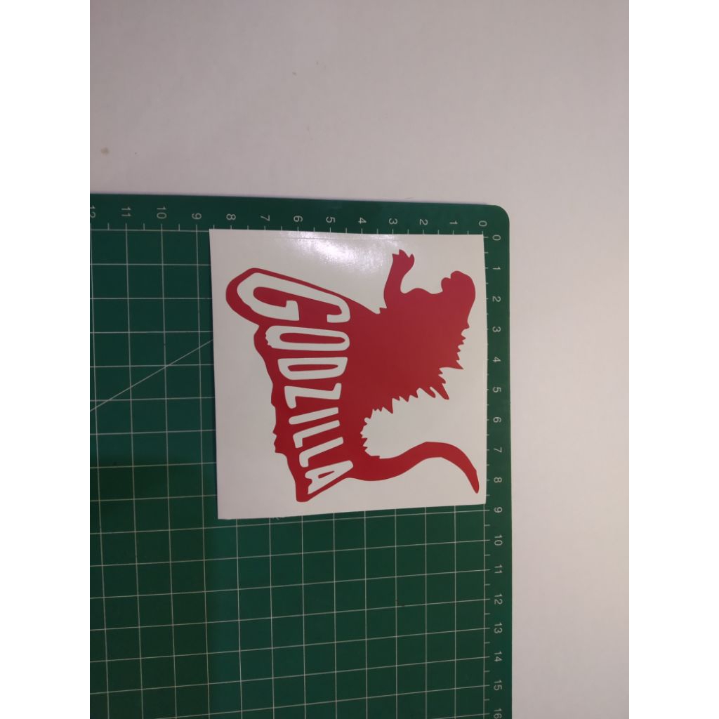 

stiker cutting gozilla