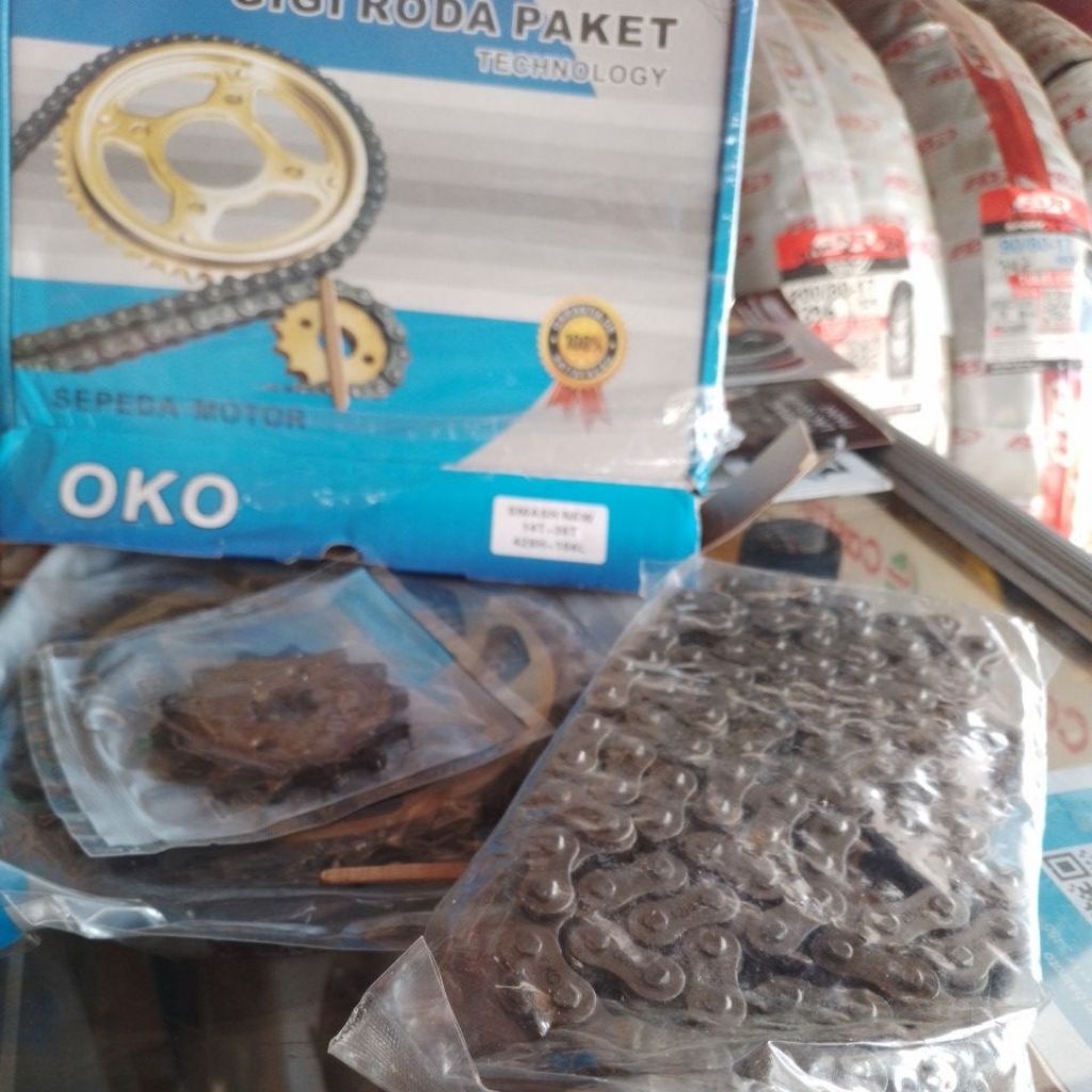 gear paket gir set gear depan belakang rantai motor suzuki smash shogun