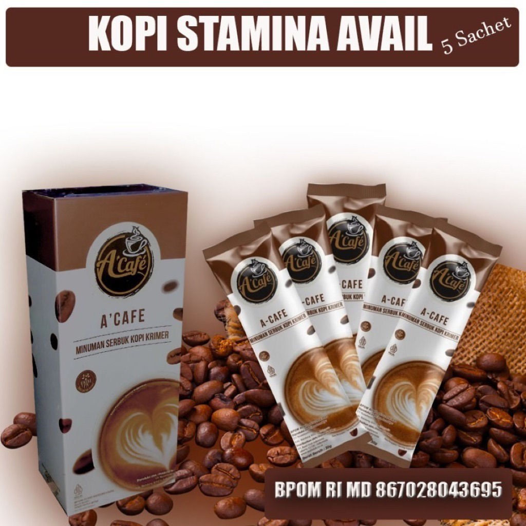 

AVAIL A’Cafe . Minuman kopi sehat tambah stamina.