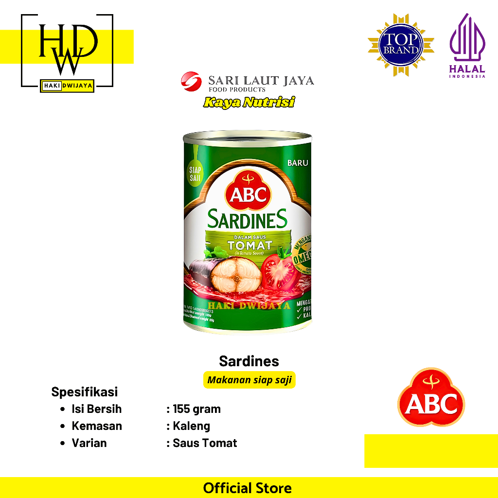 

[155gr] ABC Sardines / Sarden Kaleng Saus Tomat