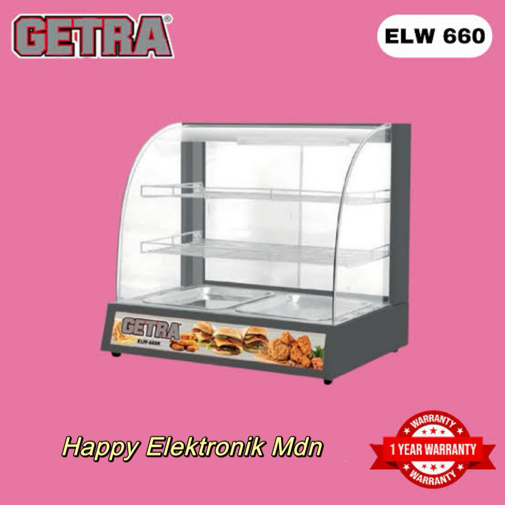 SHOWCASE WARMER GETRA ELW 660R ELW-660R ETALASE PENGHANGAT MAKANAN Getra Food Display Warmer Getra