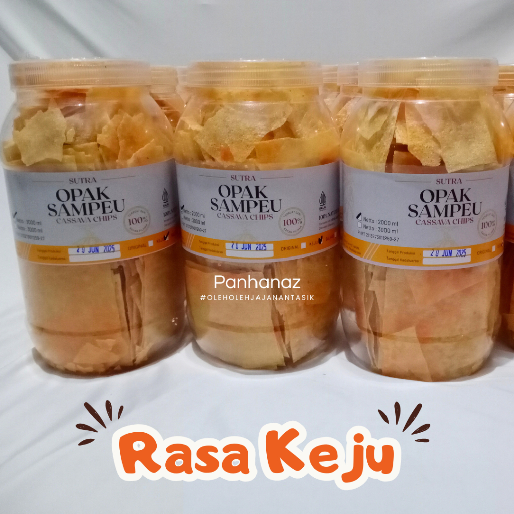 

Opak Sampeu Sutra (Cassava Chips) Rasa Keju