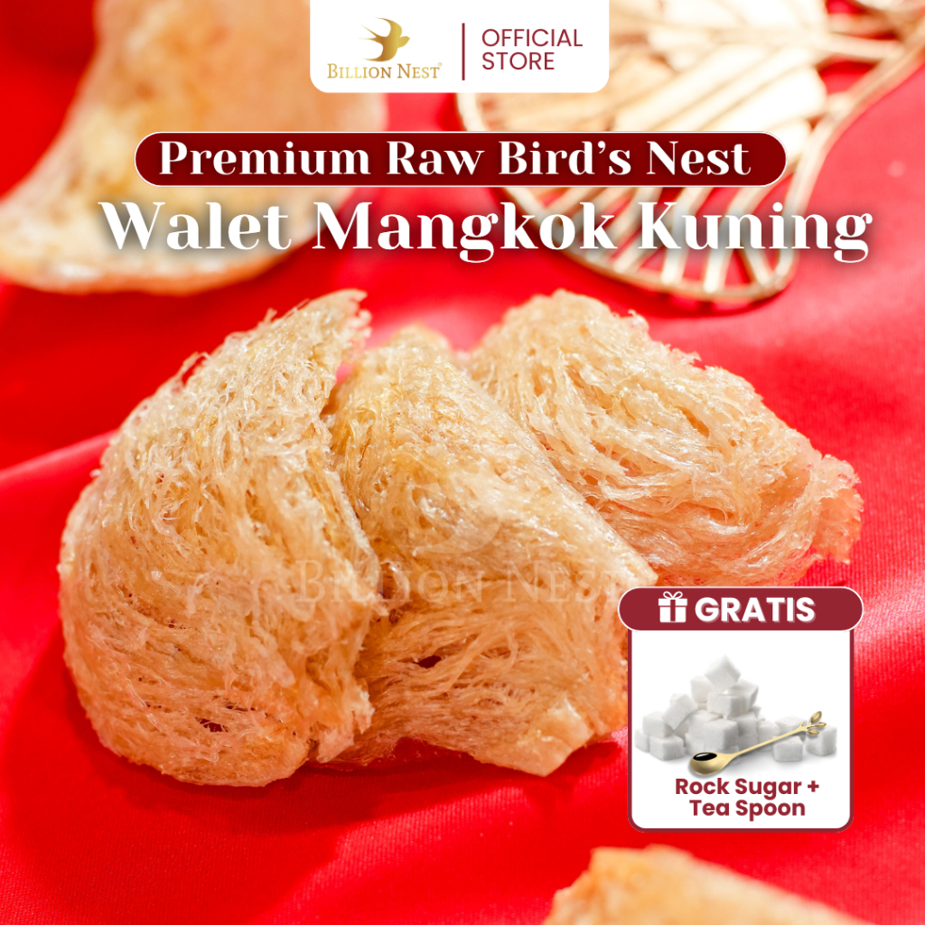 

Billion Nest - Sarang Burung Walet Mangkok Kuning - 500 GRAM