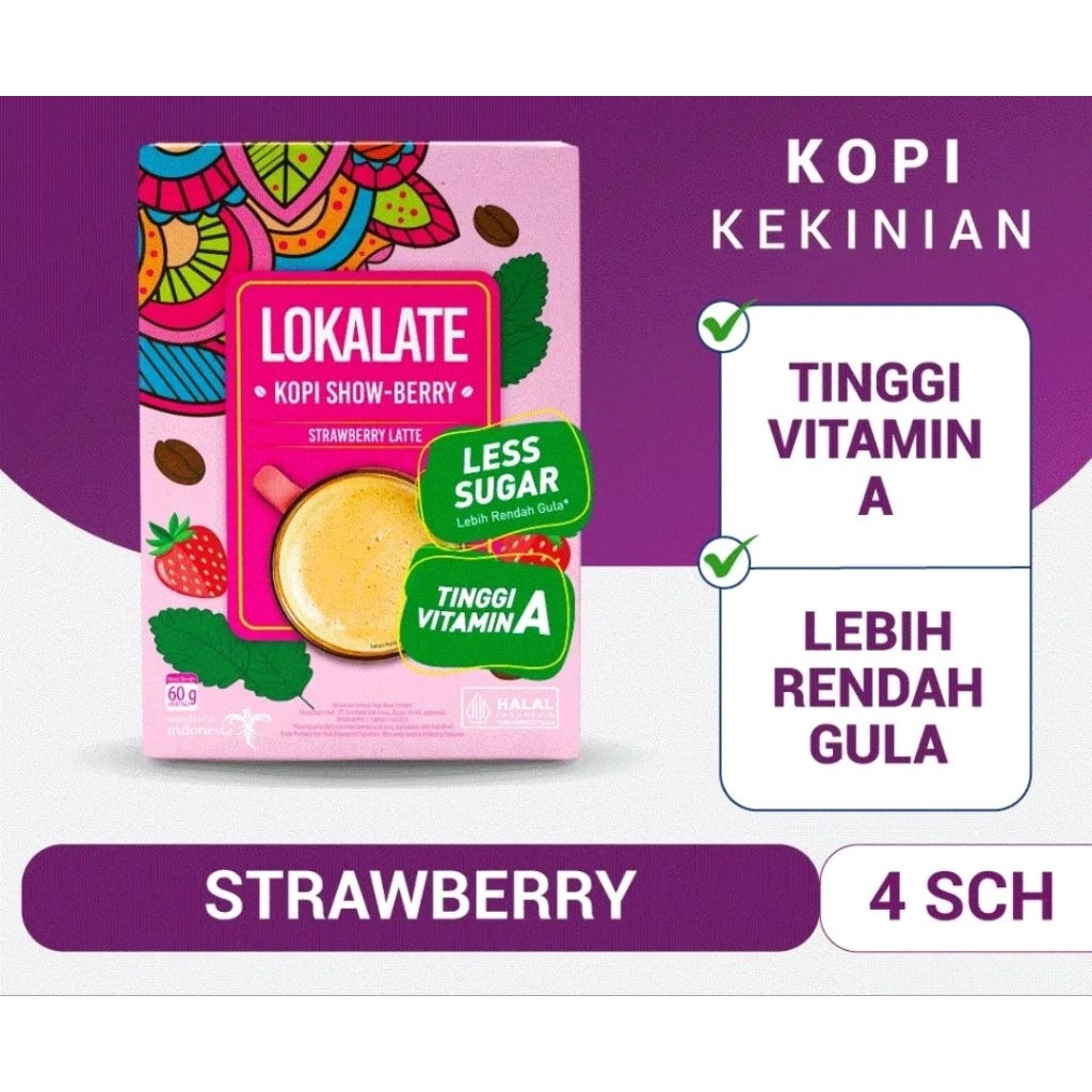 

Kopi instan lokalate rasa Showberry 1 dus isi 4PCs