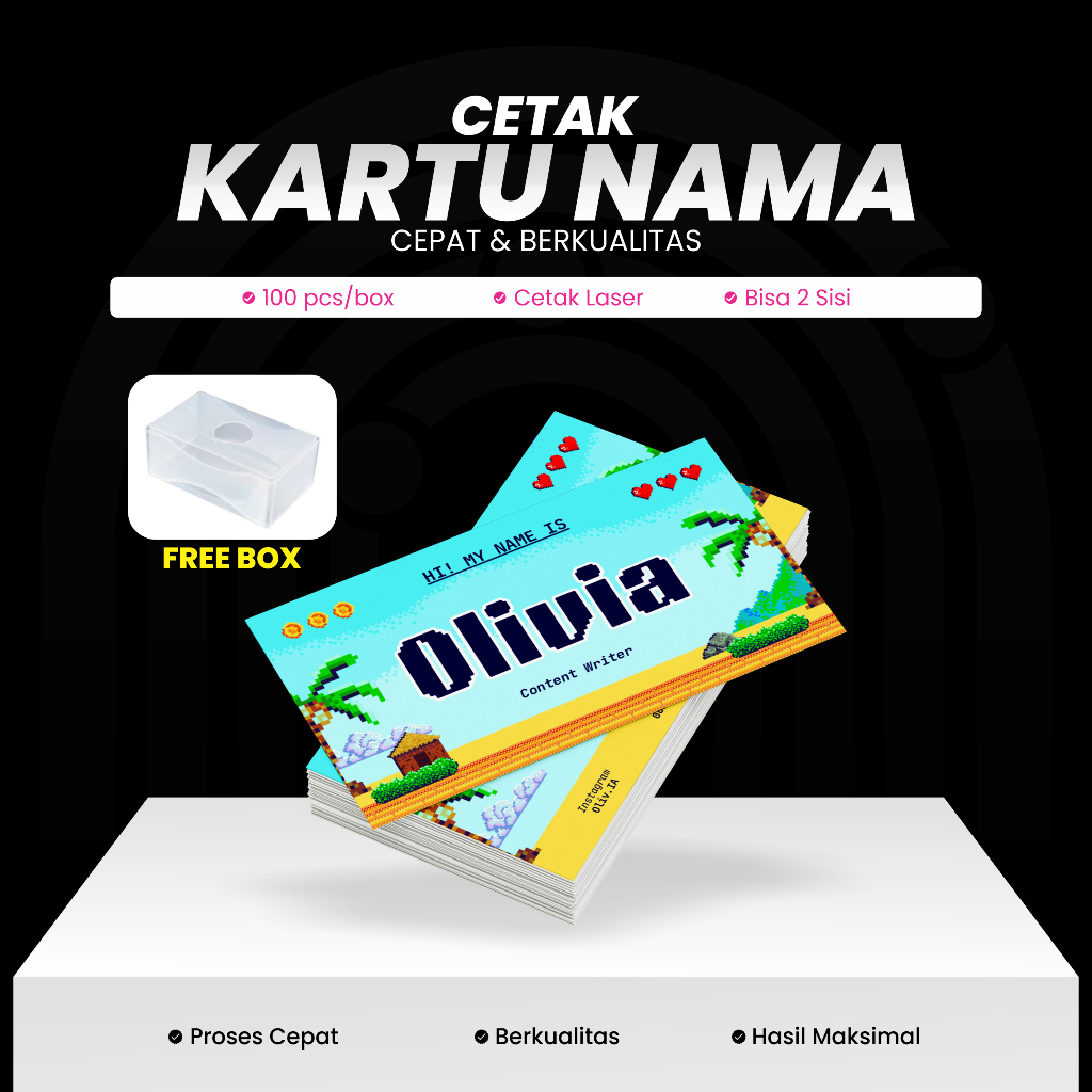 

Kartu Nama LANDSCAPE Desain Kekinian Viral Free Desain / Business Card Free Design