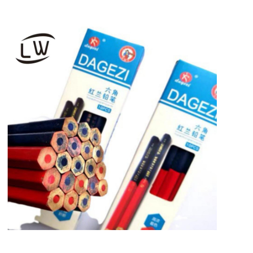 

10 PCS PENSIL TUKANG 2 WARNA BULAK BALIK / PENSIL BANGUNAN