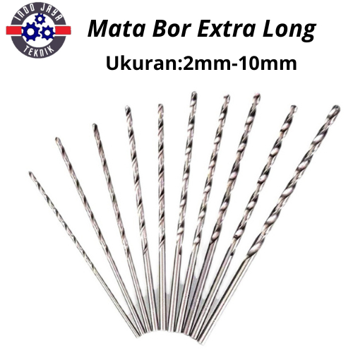 Mata Bor Long HSS 2mm-10mm Ekstra Panjang 200mm
