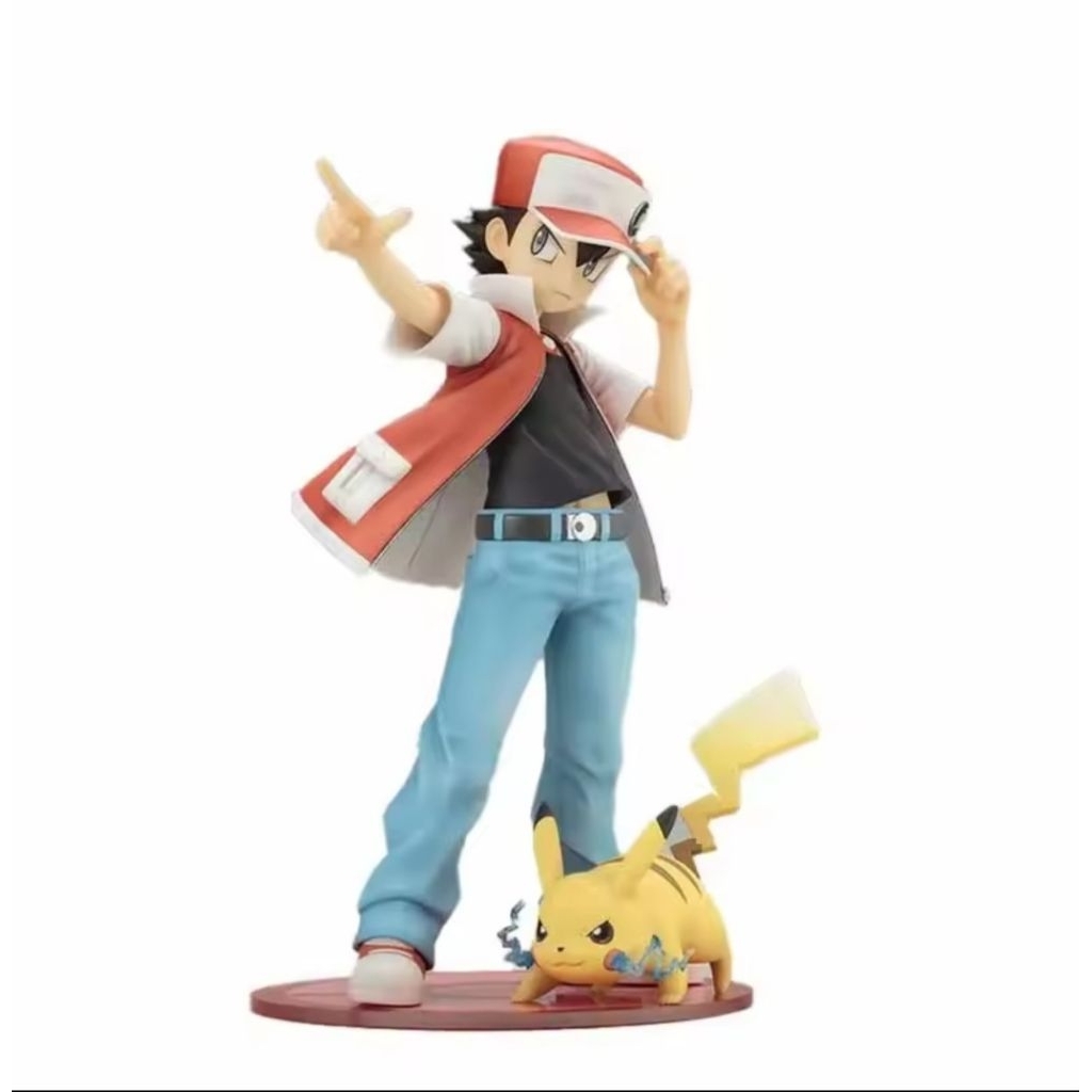 ash dan pikachu figure pokemon champion