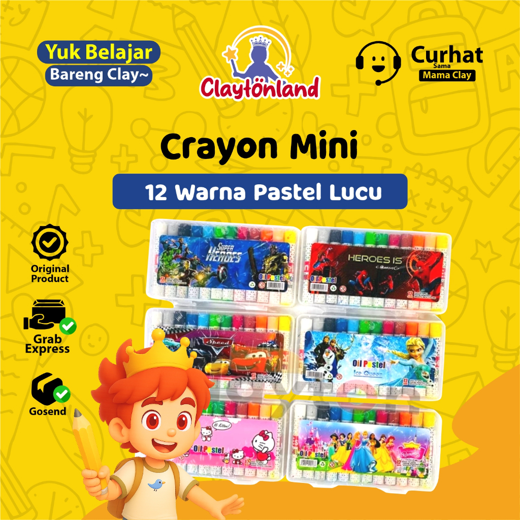 

Crayon Oil Pastel Mini 12 Warna CRAYON MINI 12 WARNA Eselon Krayon Kecil