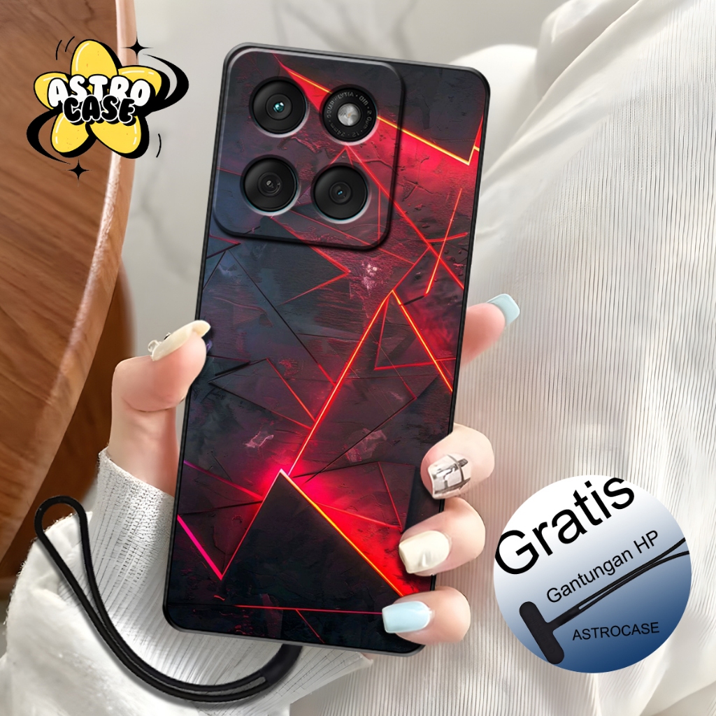 Softcase Motorola Edge 60 Fusion 2025 Free Tali hp gantungan hp Softcase Motif Unik Moto Edge 60 - C