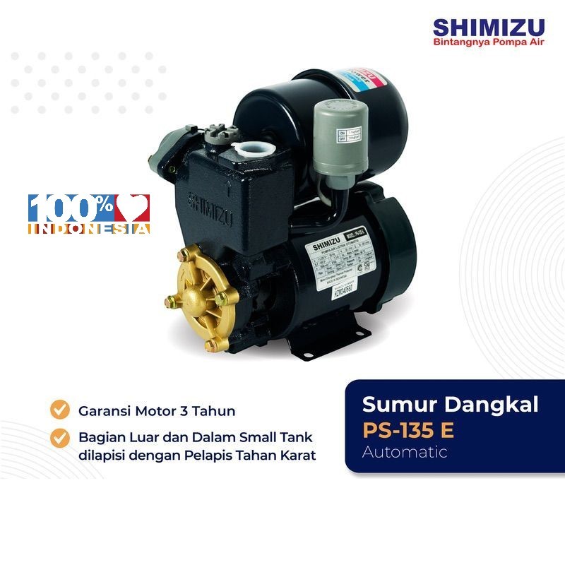 Pompa Shimizu PS 135 / PS 135E / PS135 Otomatis