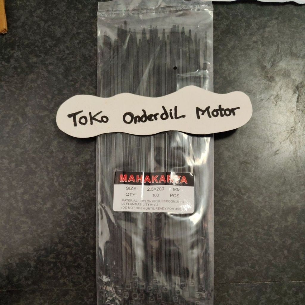 

cableties 2.5x200 hitam tali ties 100pcs