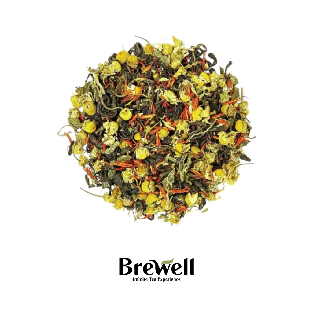

SUNSET BREEZE Tea Blend / Chamomile Mint Safflower Green Tea 15 Gram / 50 Gram
