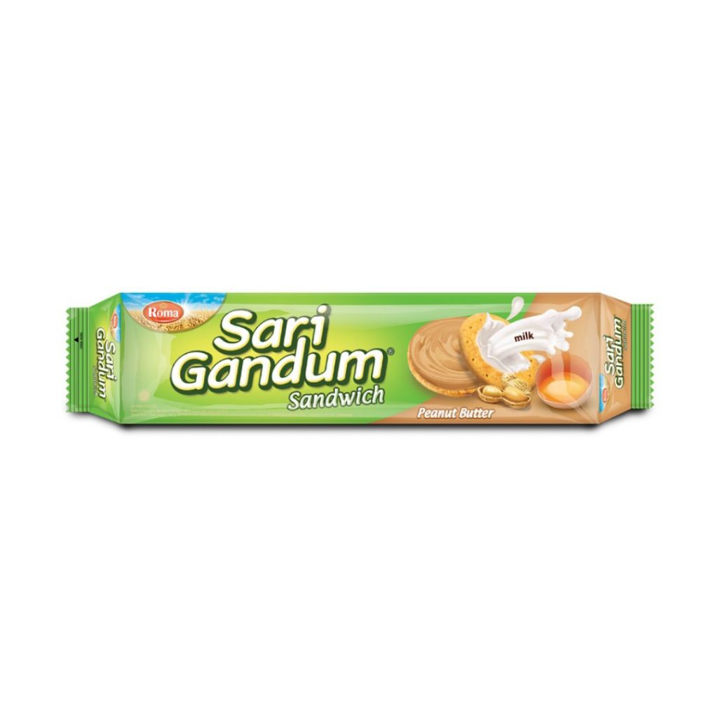 

Roma Sari Gandum Biskuit Sandwich Peanut Butter 108 gr