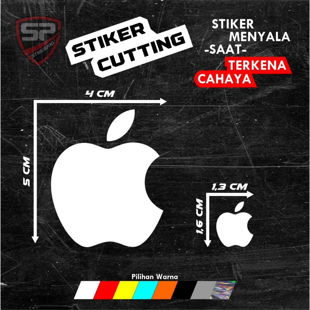 

STICKER STIKER CUTTING LOGO APPLE BESAR DAN KECIL LOGO Iph*ne