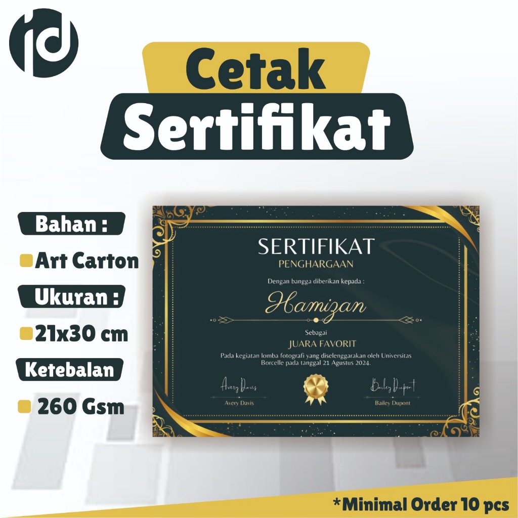 

CETAK SERTIFIKAT BAHAN ART CARTON GLOSY
