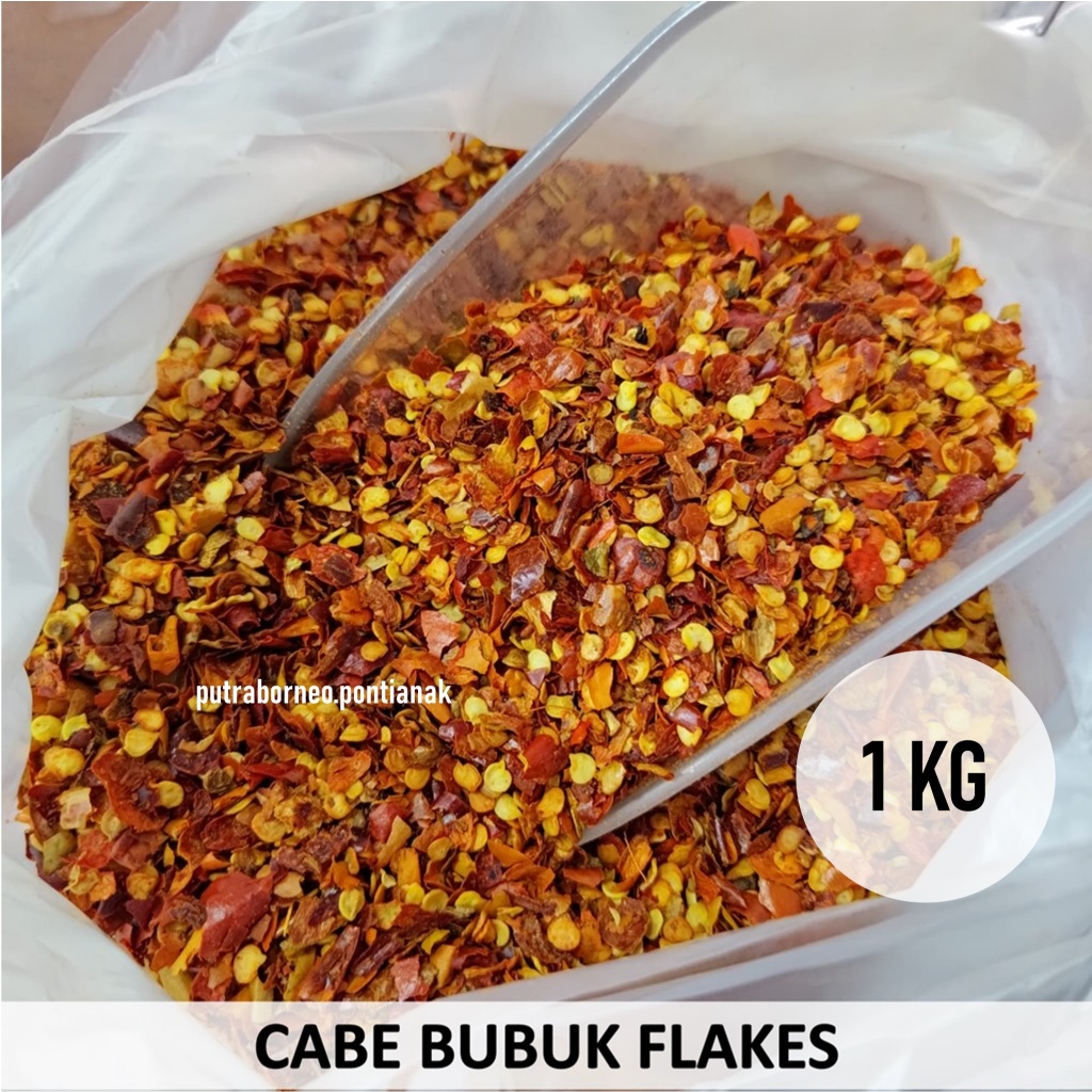 

PB Cabe Bubuk Kasar 1 kg / Chili Flakes / Cabe Kering Gochugaru / Cabai Bubuk / Bumbu Dapur