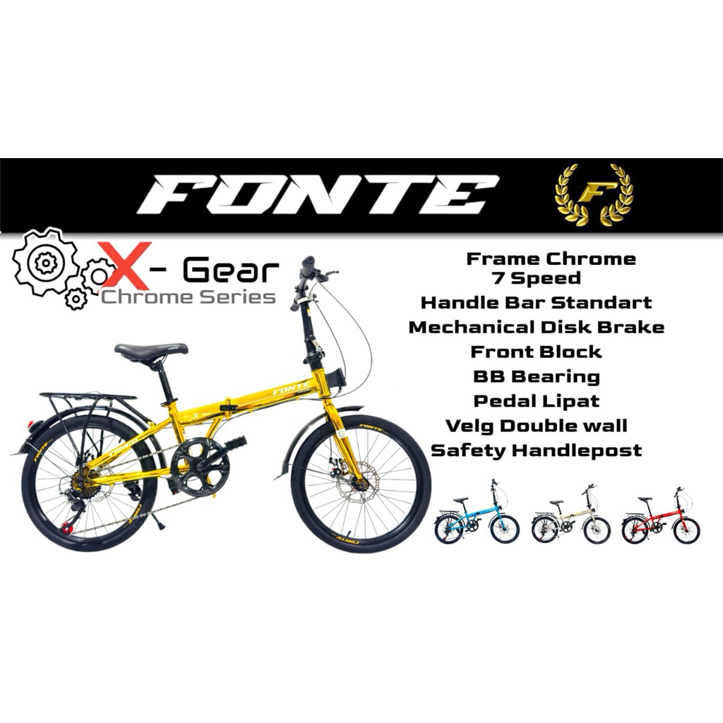 PAKAI SEPEDA LIPAT FONTE OPERAN X GEAR