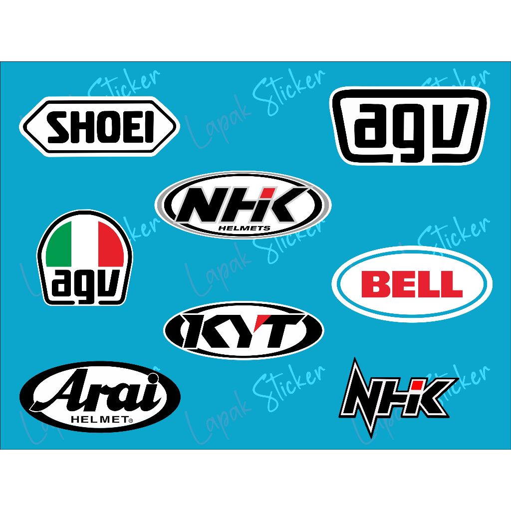sticker helm berbagai merek helm custom