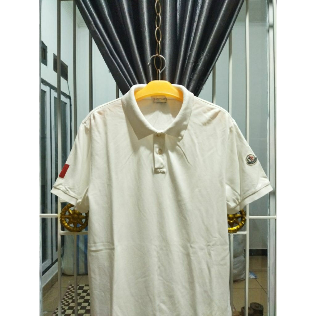 kaos kerah polo shirt Moncler kasual pria L