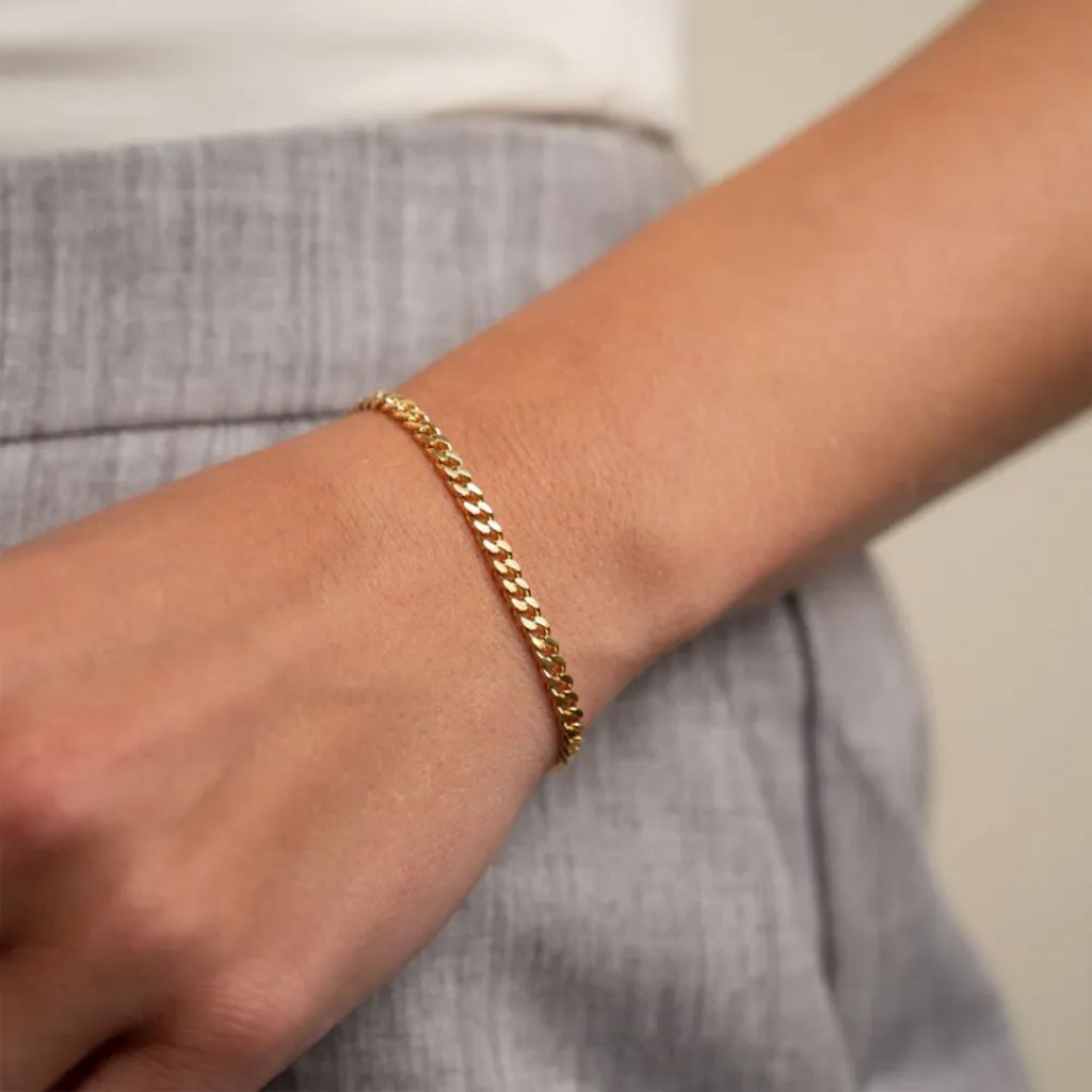 Gelang Rantai wanita Gelang Titanium Anti Karat Gelang Rantai Jarang Gold Gelang Wanita Terbaru