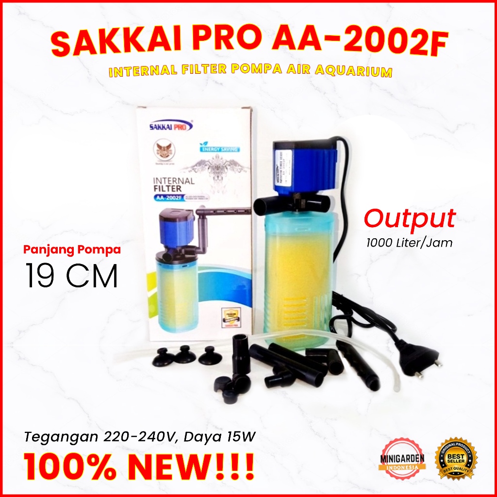SAKKAI PRO AA-2002F INTERNAL FILTER POMPA AIR CELUP FILTER AQUARIUM