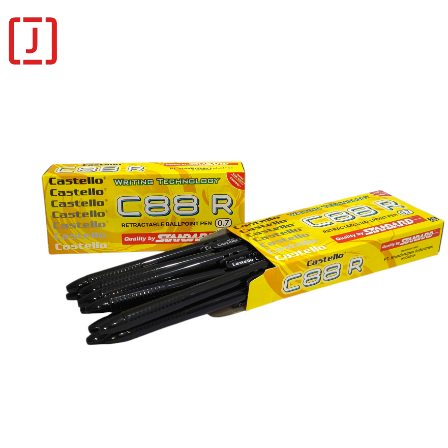 

Castello Pulpen Standard 0,7 C88 R Retractable (Harga 1 Lusin) Ballpoint Hitam
