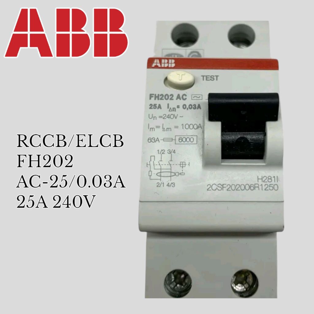 RCCB/ELCB Tipe FH202 Merk ABB