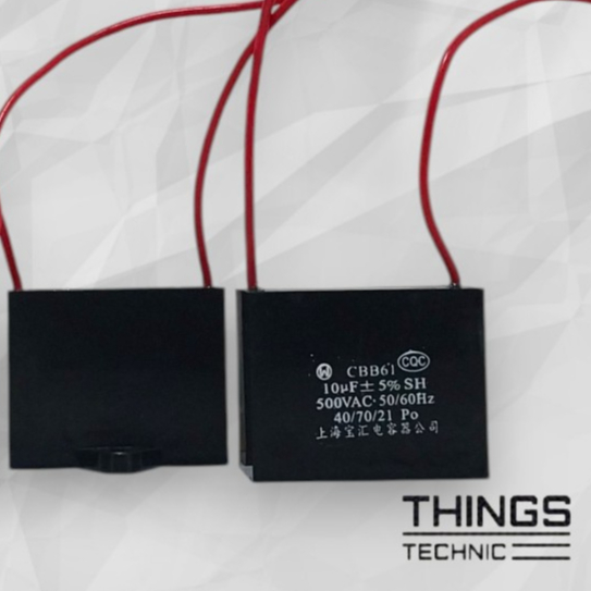 CBB61 10uF 500V AC – Kapasitor Industri Mesin Las & Kipas Angin